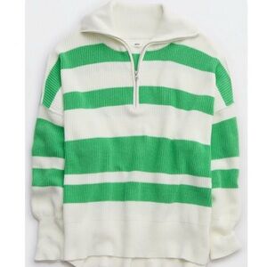 NWT aerie Beyond Quarter Zip Sweater